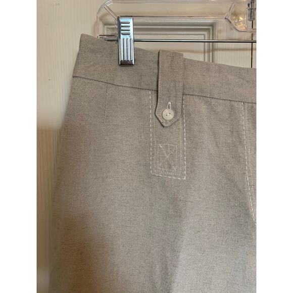 Harve' Benard Vintage Linen blend pants trousers women’s 16 Crop - Picture 7 of 8